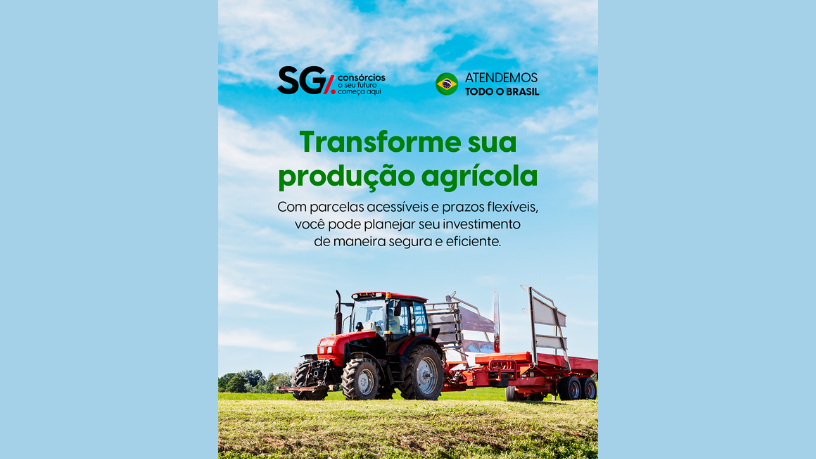 Financiamento rural inteligente com a SG Consórcios - Segatt e Genrro Ltda: irrigação e máquinas ao seu alcance.